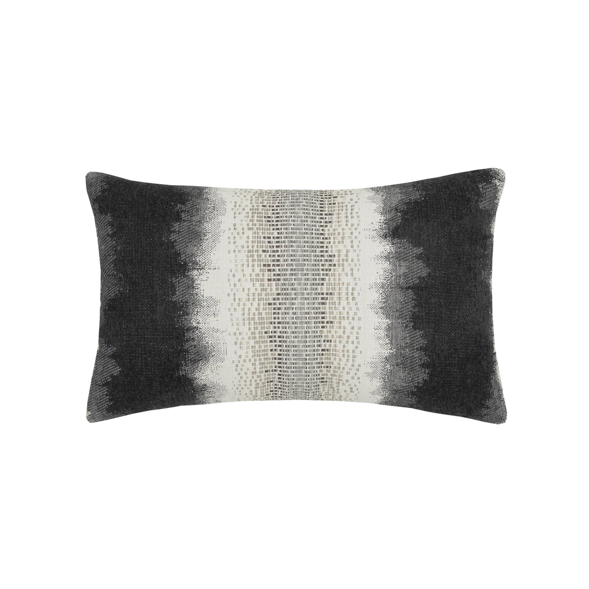 Elaine Smith Resilience Charcoal outdoor pillow, gray and charcoal