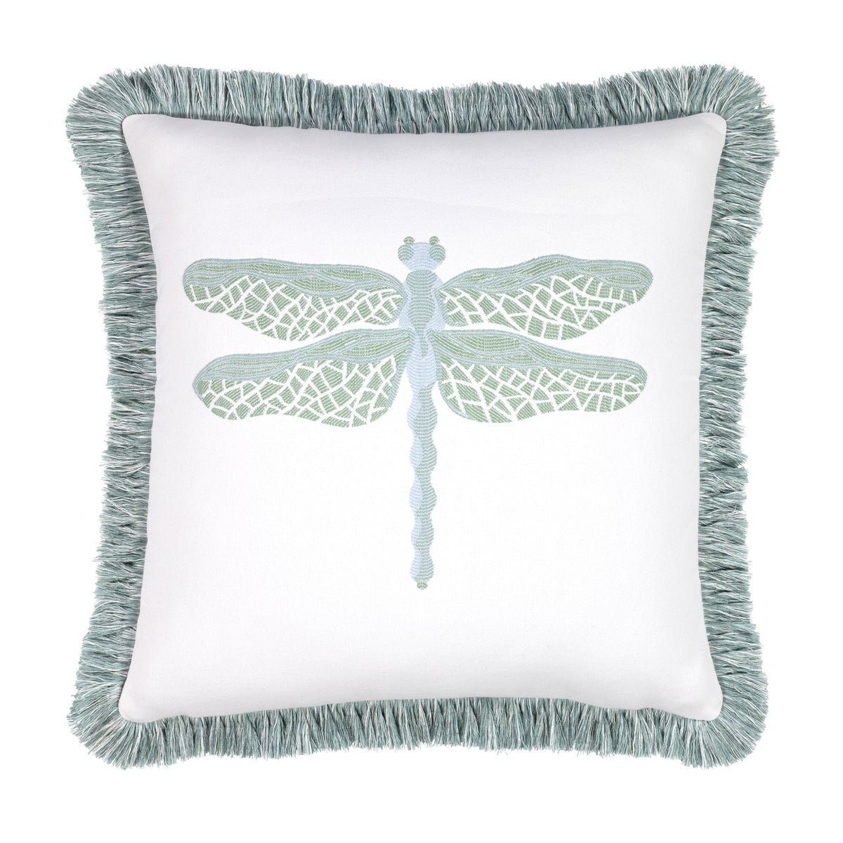 Elaine Smith Dragonfly Surf Outdoor Pillow - front