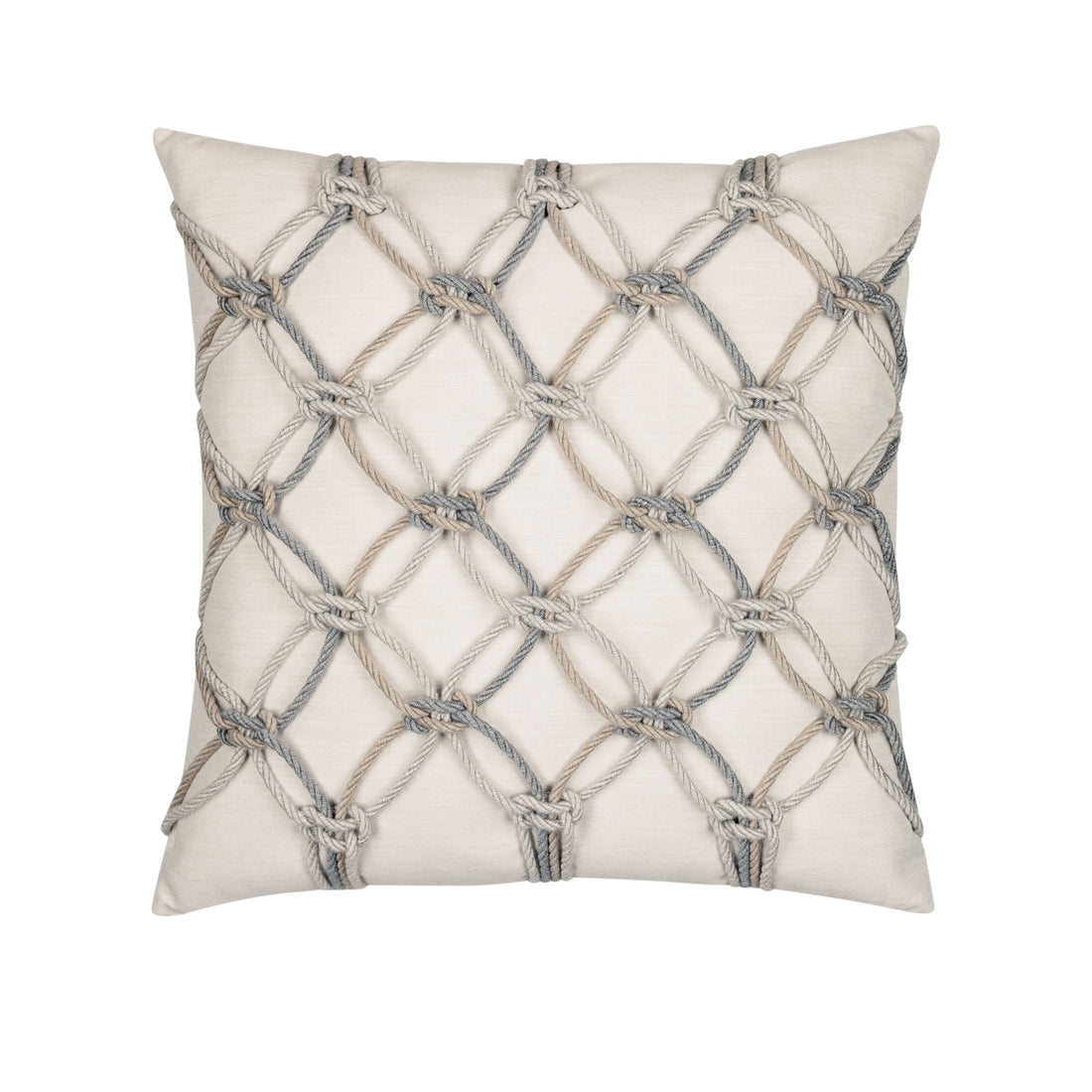 Elaine Smith Grigio Rope outdoor pillow, gray - view 2