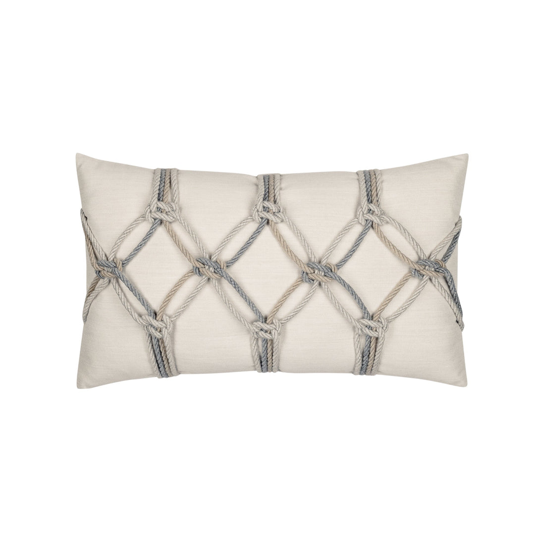 Elaine Smith Grigio Rope outdoor pillow, gray