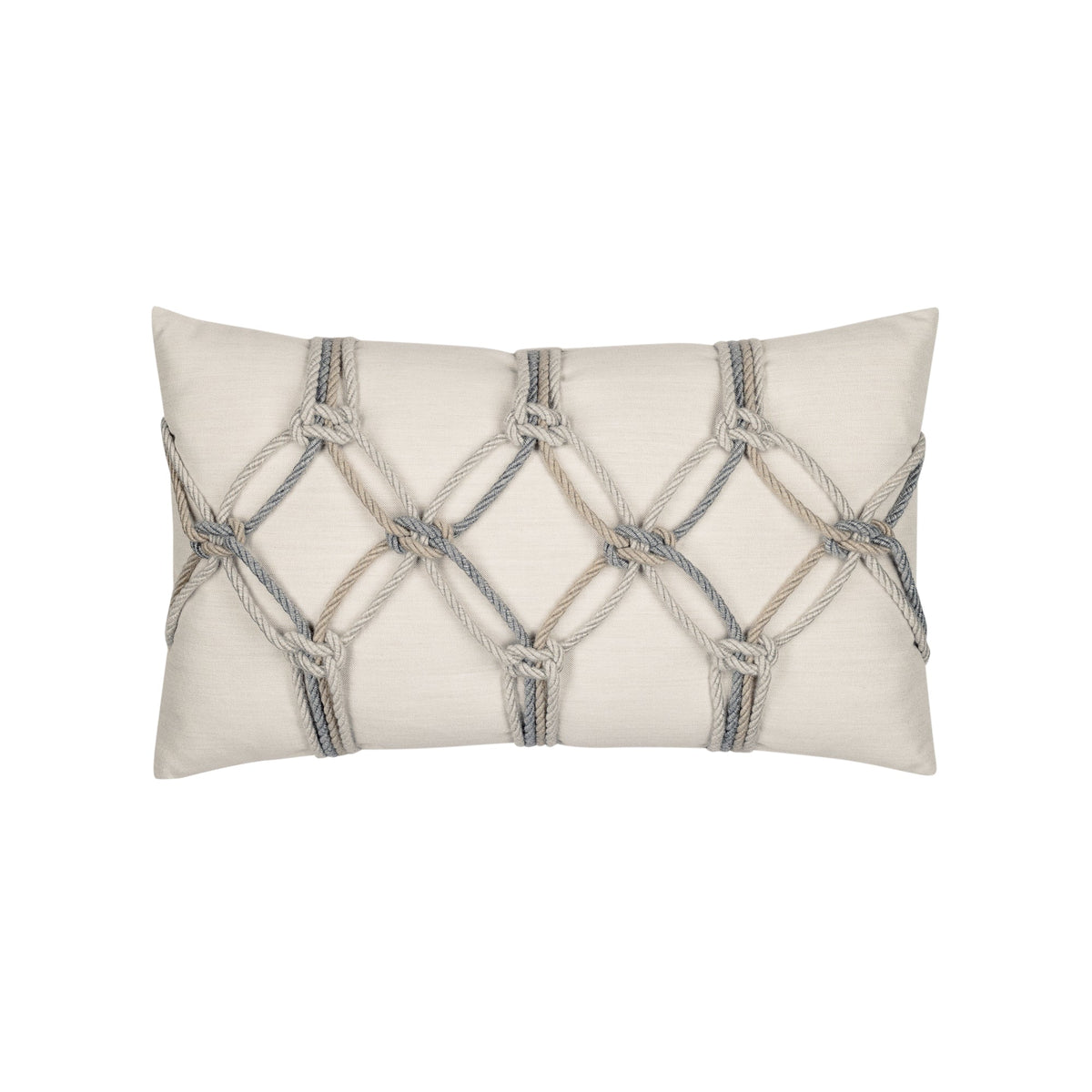 Elaine Smith Grigio Rope Outdoor Pillow - front