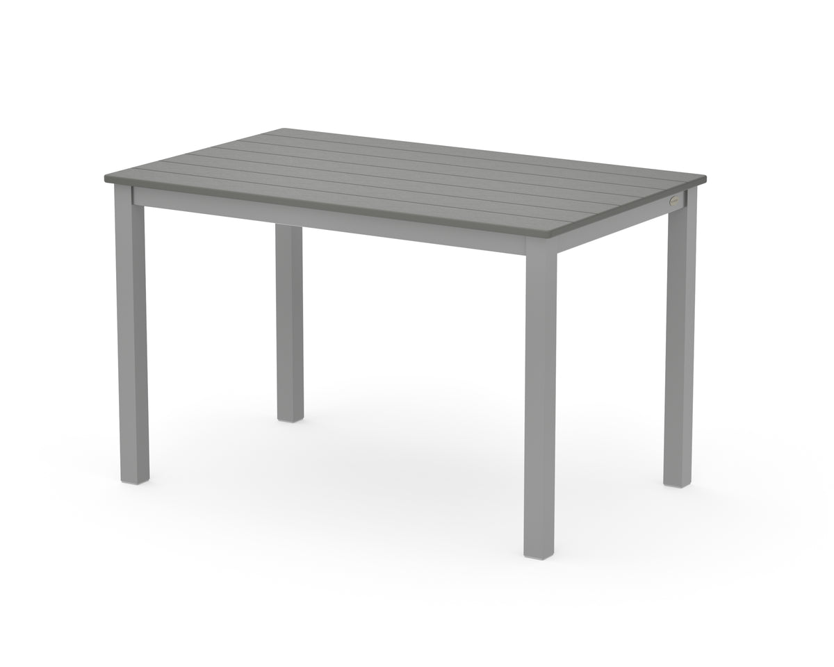 POLYWOOD Main Street 30 x 48 Dining Table in Silver / Slate Grey