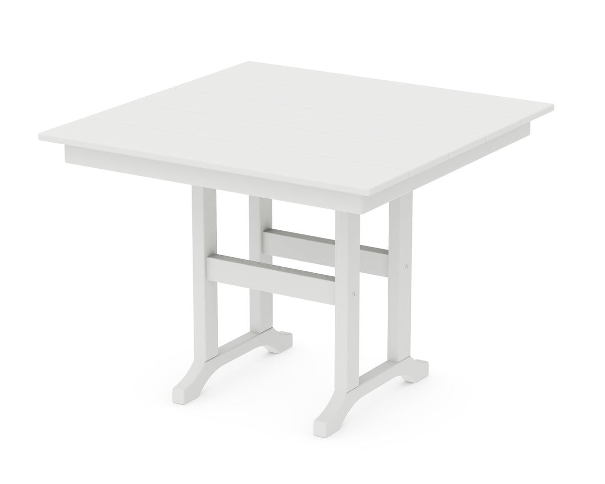 POLYWOOD Farmhouse 37" Dining Table in White