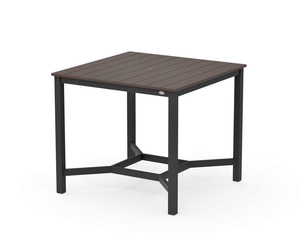 POLYWOOD Main Street 42 x 42 Counter Table in Black / Kona