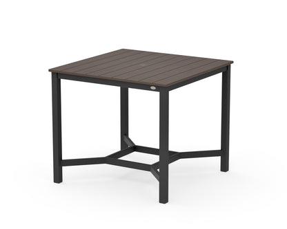 POLYWOOD Main Street 42 x 42 Counter Table in Black / Kona