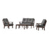 POLYWOOD Mission 4-Piece Deep Seating Set with Loveseat in Mahogany
