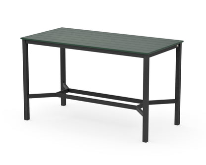 POLYWOOD Main Street 36 x 72 Bar Table in Black / Green
