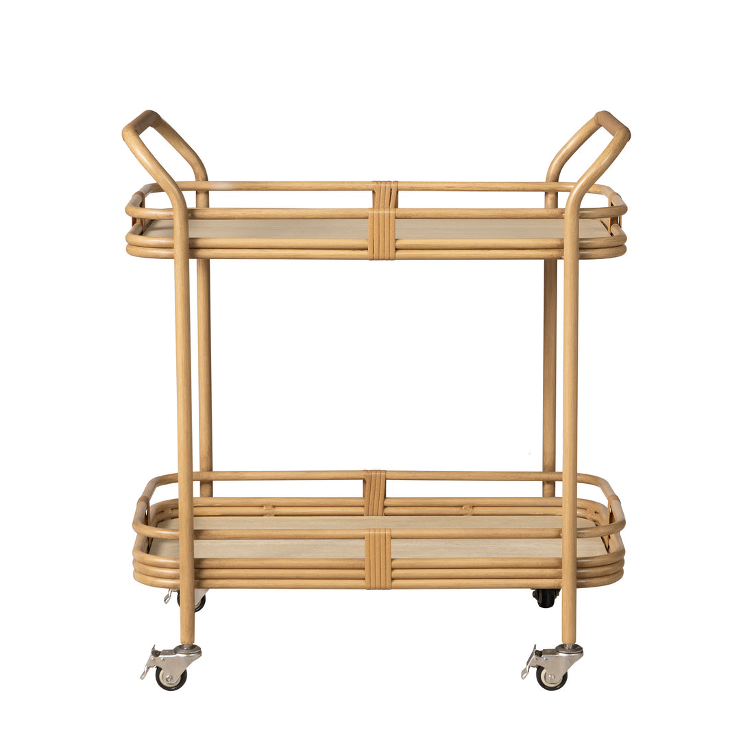 Lloyd Flanders Riviera Bar Cart with Travertine Top, lifestyle photo 2