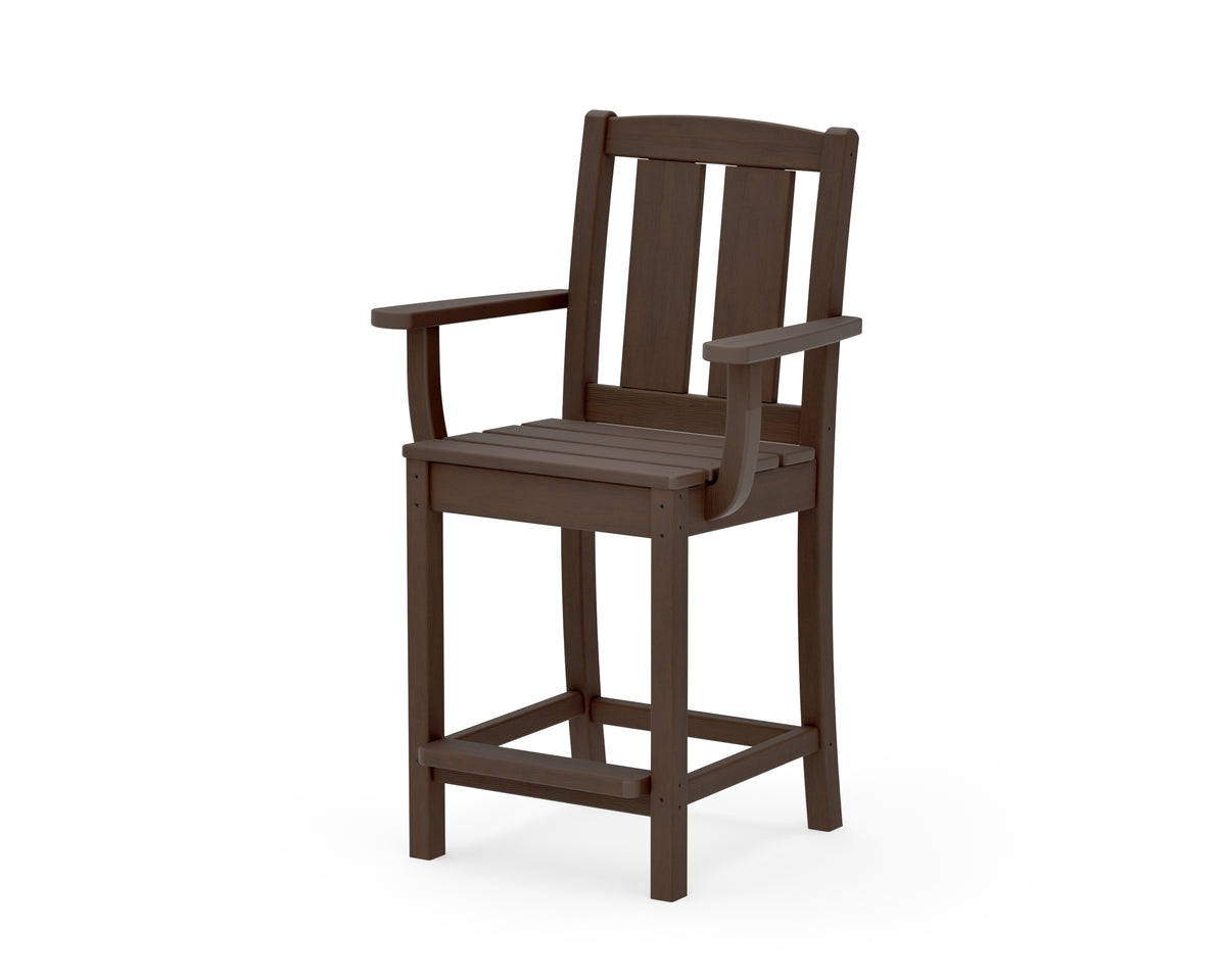 POLYWOOD Mission Counter Arm Chair in Kona