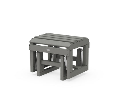 POLYWOOD Classic Adirondack Glider Ottoman in Slate Grey