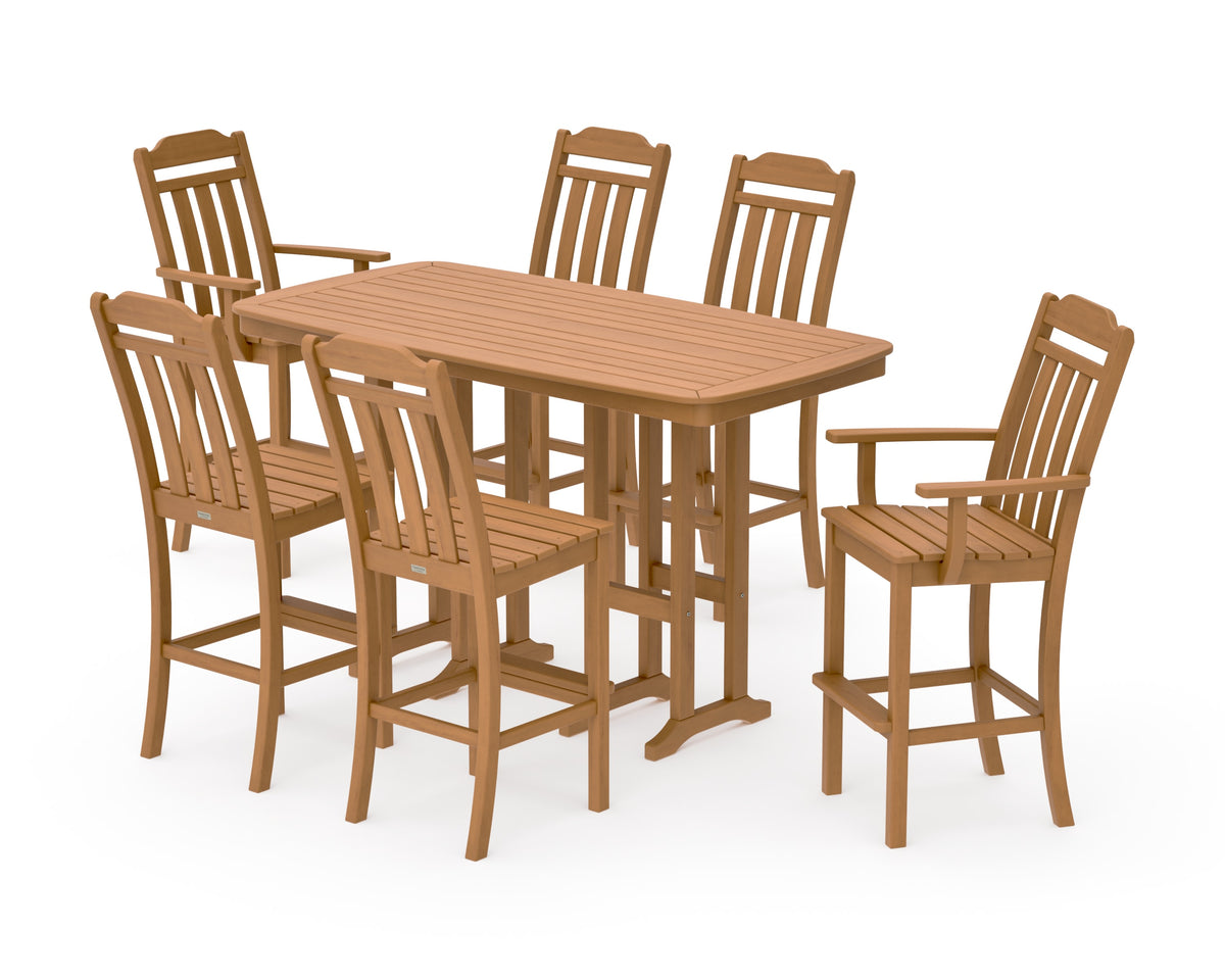 POLYWOOD Cottage 7-Piece Bar Set in Natural