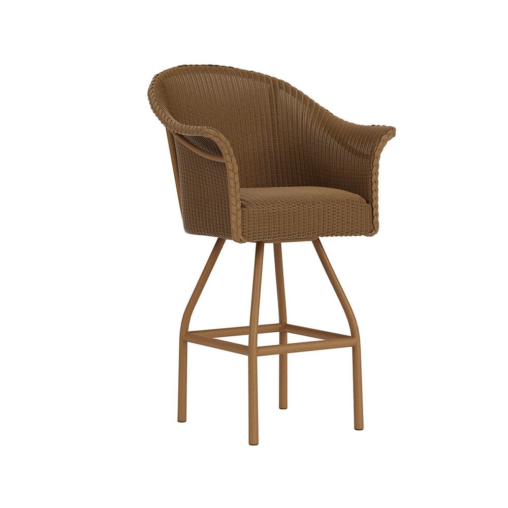 Lloyd Flanders All Seasons Swivel Bar Stool with Padded Seat, lifestyle photo 1