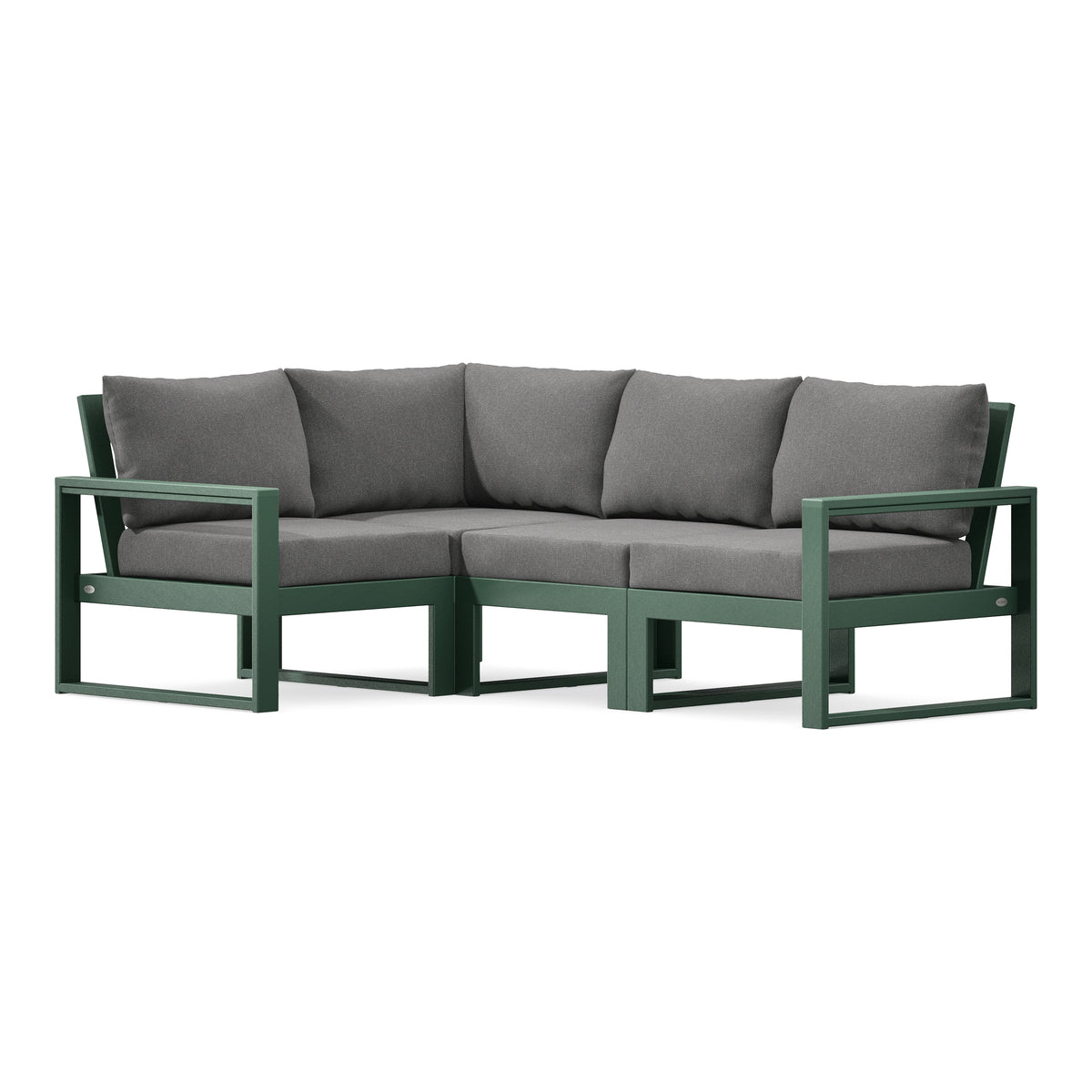 POLYWOOD EDGE 4-Piece Modular Deep Seating Set in Green