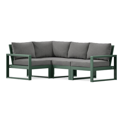 POLYWOOD EDGE 4-Piece Modular Deep Seating Set in Green