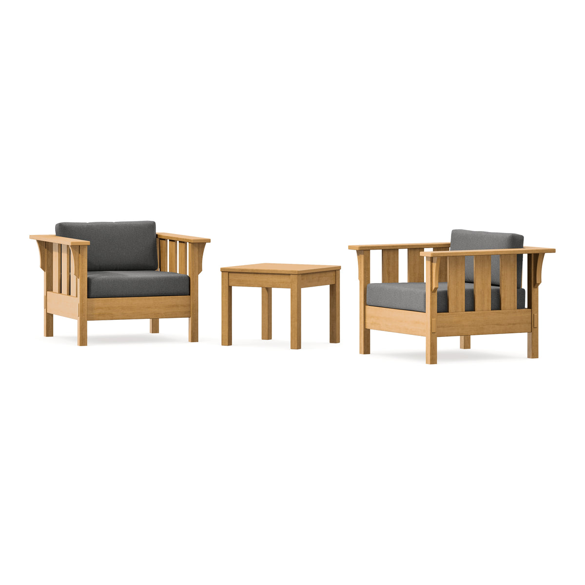 POLYWOOD Acadia 3-Piece Deep Seating Set in Natural