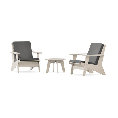 POLYWOOD Riviera Modern Lounge 3-Piece Set in Sand
