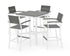 POLYWOOD Main Street 5-Piece Bar Set in White / Slate Grey