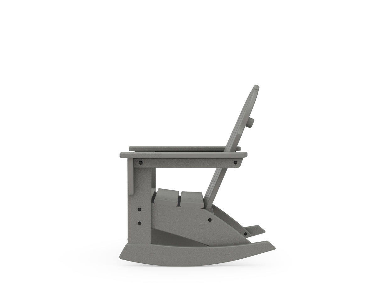 Alternate view of the POLYWOOD Kids Vineyard Adirondack Rocking Chair in Slate Grey