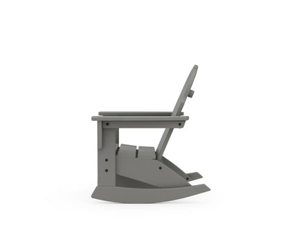 Alternate view of the POLYWOOD Kids Vineyard Adirondack Rocking Chair in Slate Grey