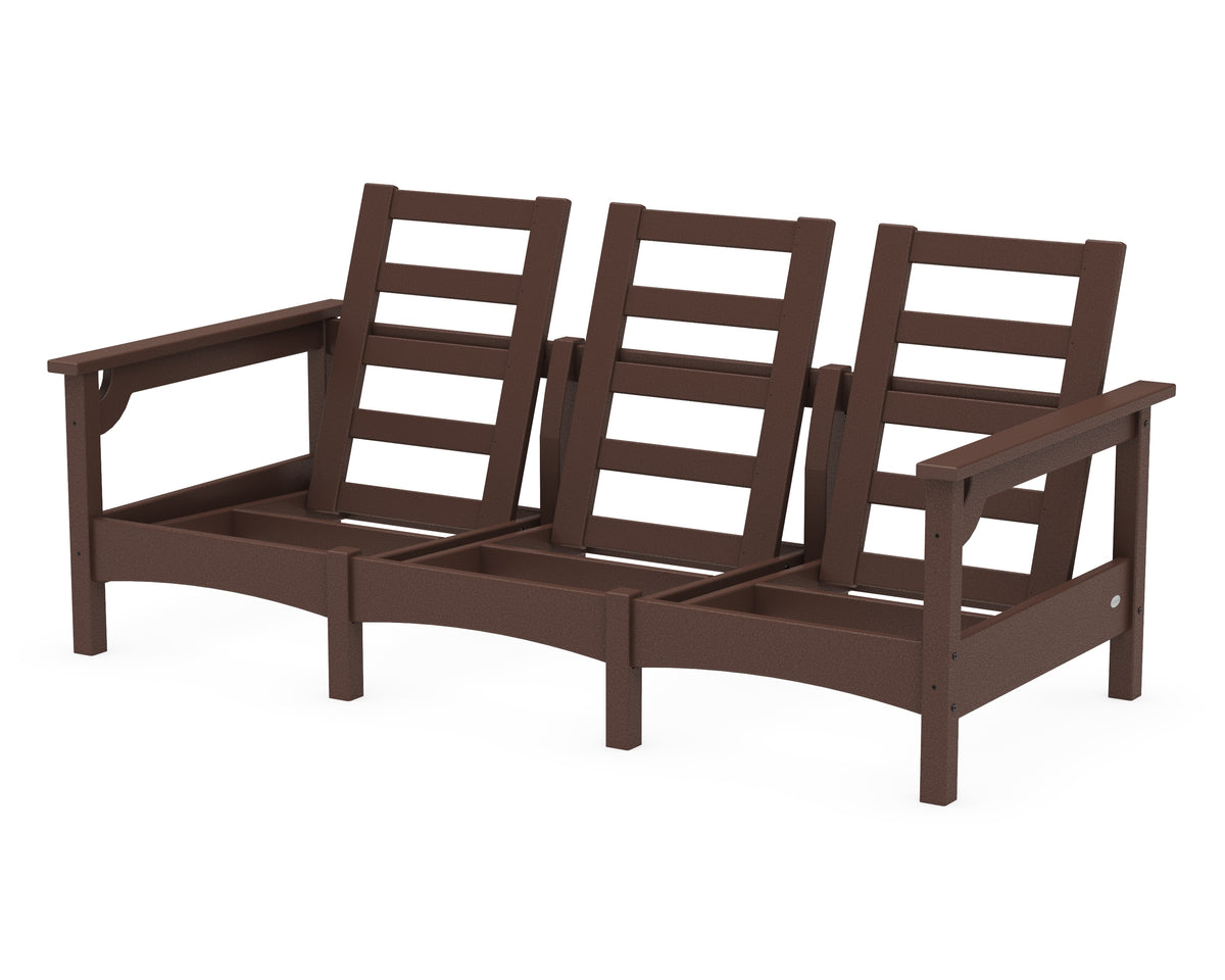 POLYWOOD Club Sofa Frame in Mahogany