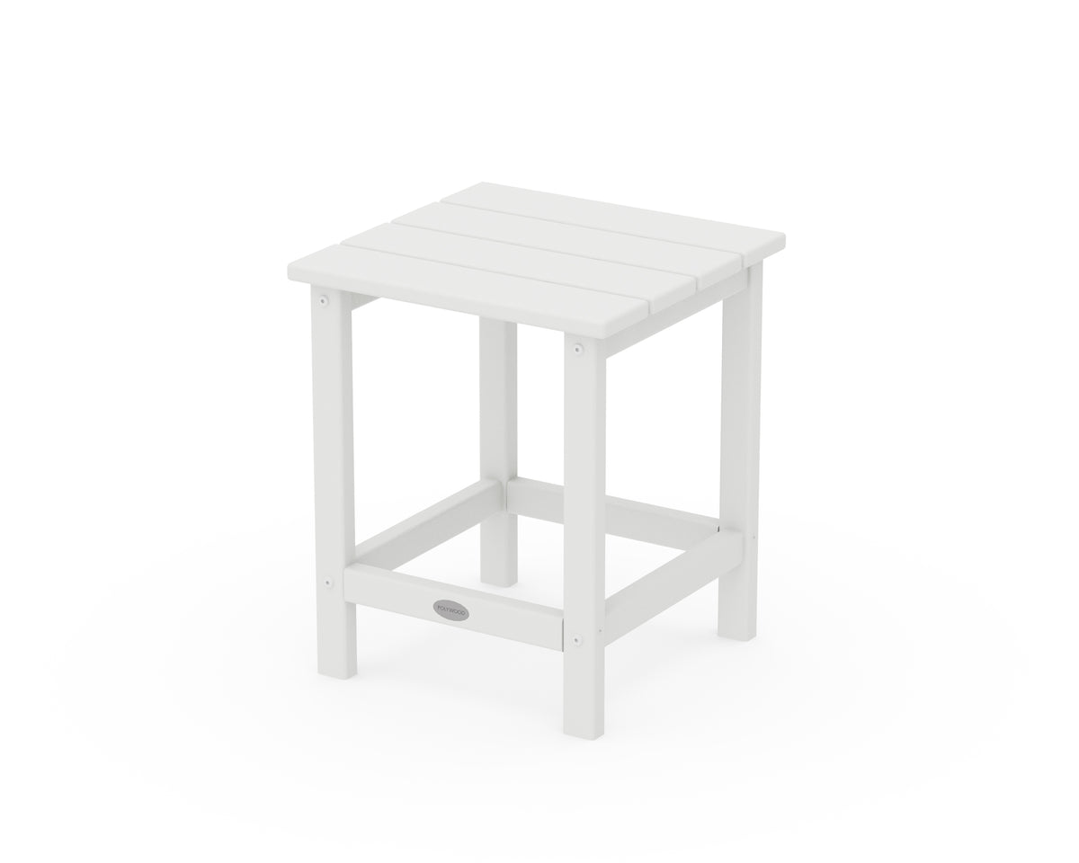 POLYWOOD Long Island 18" Side Table in White
