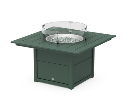 POLYWOOD Square 42" Fire Pit Table in Green