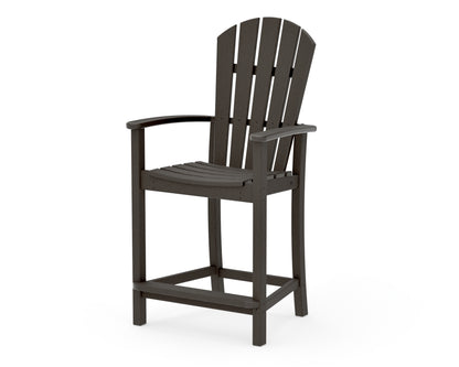 POLYWOOD Palm Coast Counter Chair in Vintage Coffee