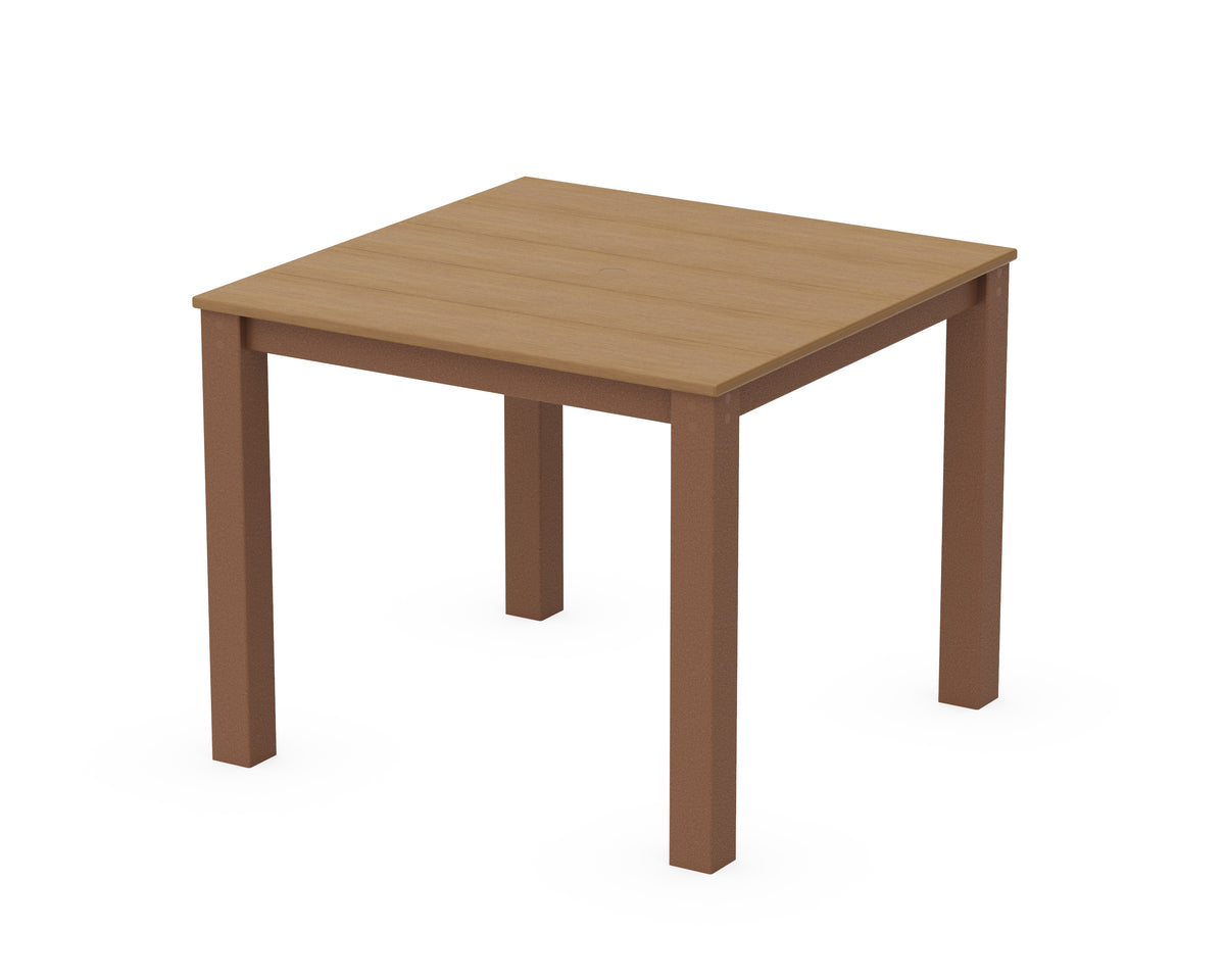 POLYWOOD Parsons 38" X 38" Dining Table in Teak / Natural