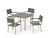 POLYWOOD Main Street 5-Piece Dining Set with Main Street 36" x 36" Dining Table in Sand / Slate Grey