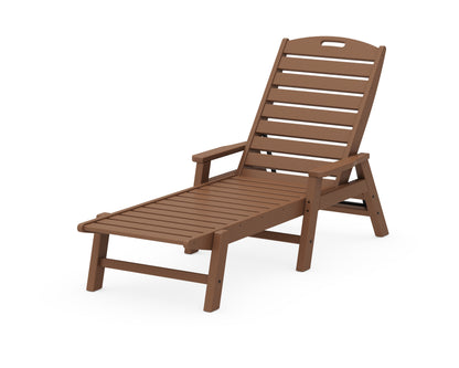 POLYWOOD Nautical Chaise with Arms in Teak
