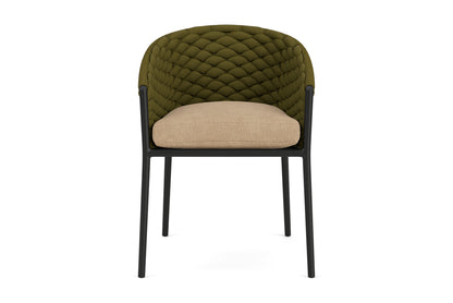 Lloyd Flanders Escape Dining Armchair with Hayden Sand fabric