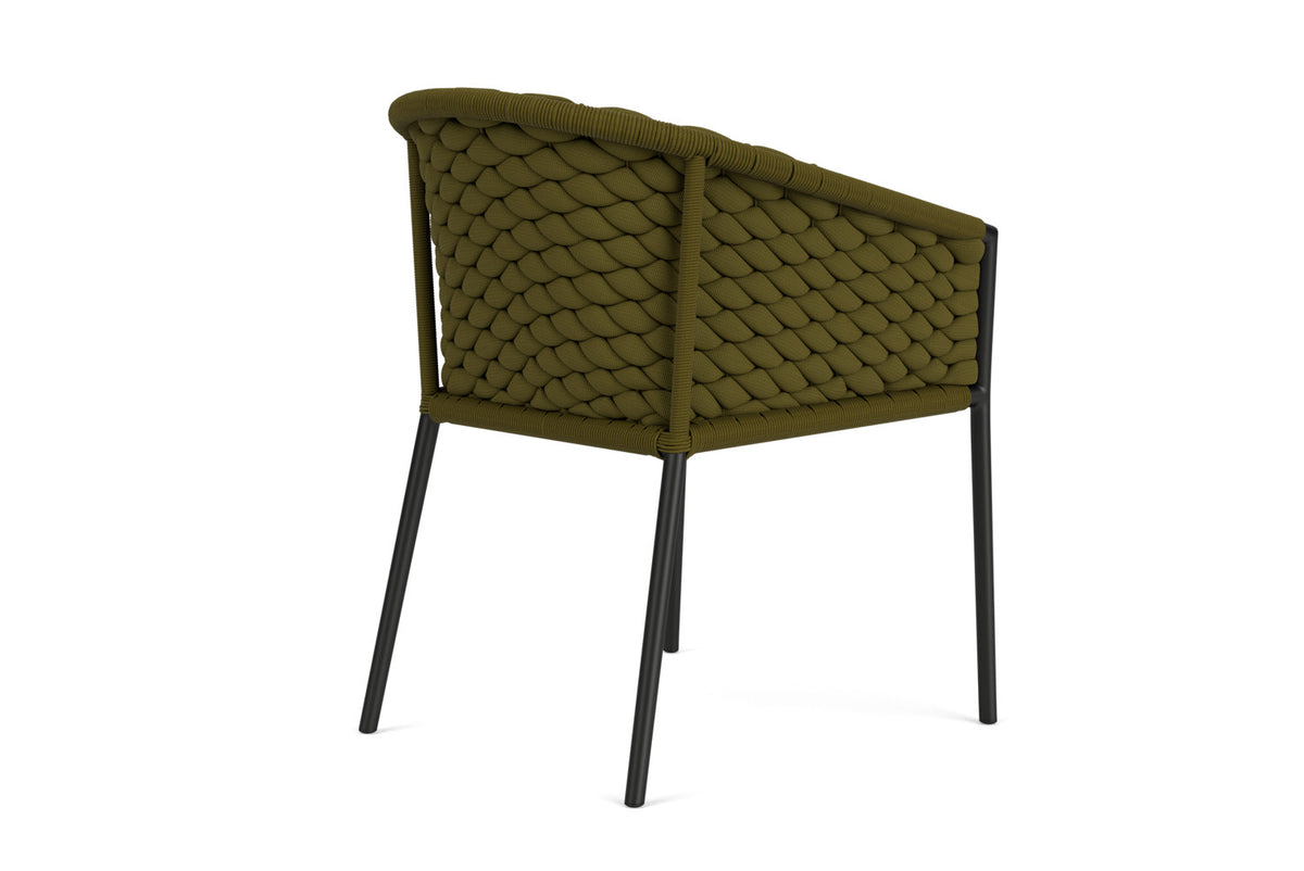 Lloyd Flanders Escape Dining Armchair with Hayden Sand fabric, view 6
