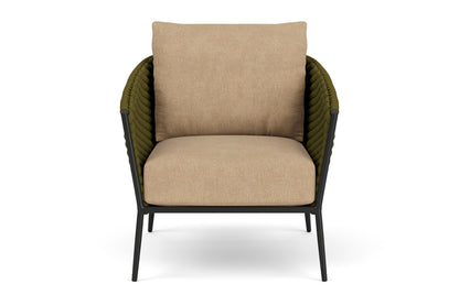Lloyd Flanders Escape Lounge Chair with Hayden Sand fabric