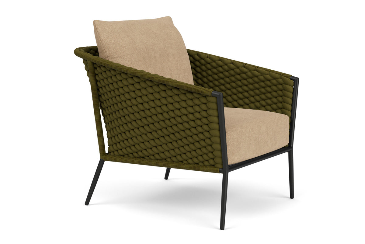Lloyd Flanders Escape Lounge Chair with Hayden Sand fabric, view 3