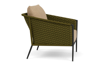 Lloyd Flanders Escape Lounge Chair with Hayden Sand fabric, view 4
