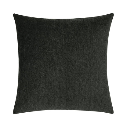 Elaine Smith Luxe Velour Charcoal Outdoor Pillow - front