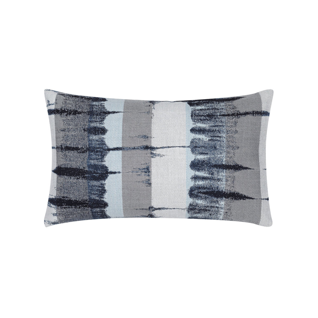 Elaine Smith Shibori outdoor pillow, navy and white