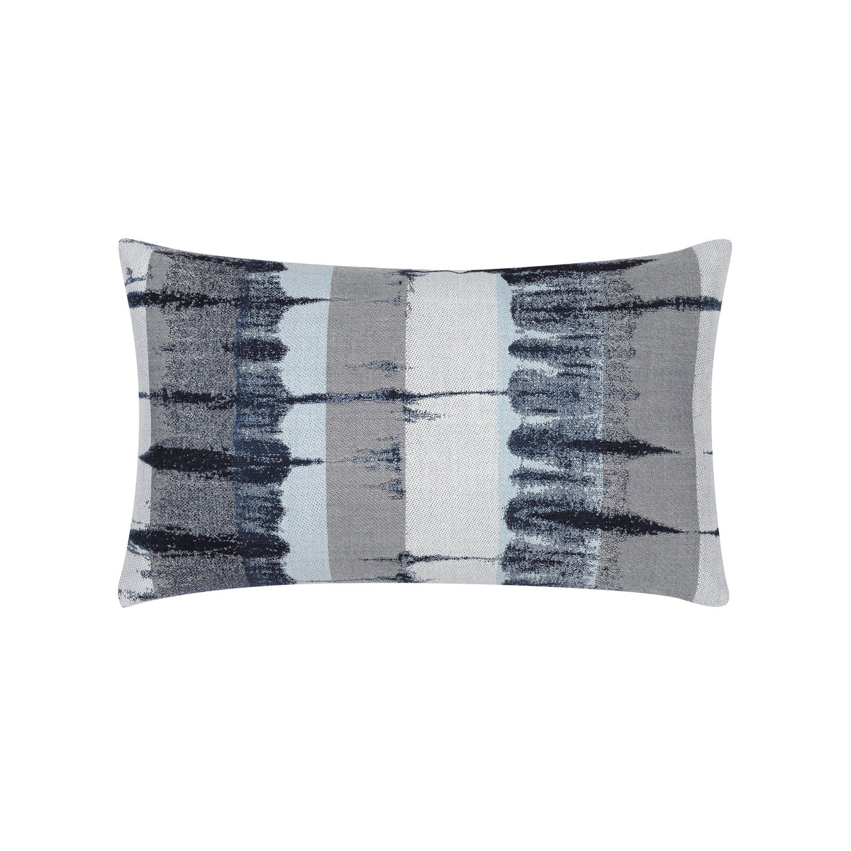 Elaine Smith Shibori outdoor pillow, navy and white