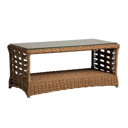 Lloyd Flanders Magnolia 43" Rectangular Cocktail Table, lifestyle photo 1