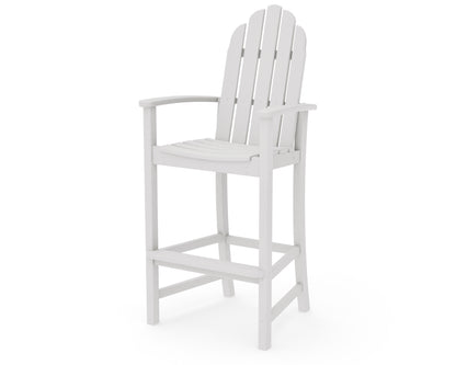 POLYWOOD Classic Adirondack Bar Chair in Vintage White