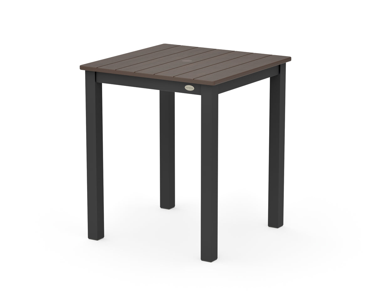 POLYWOOD Main Street 26 x 26 Dining Table in Black / Kona