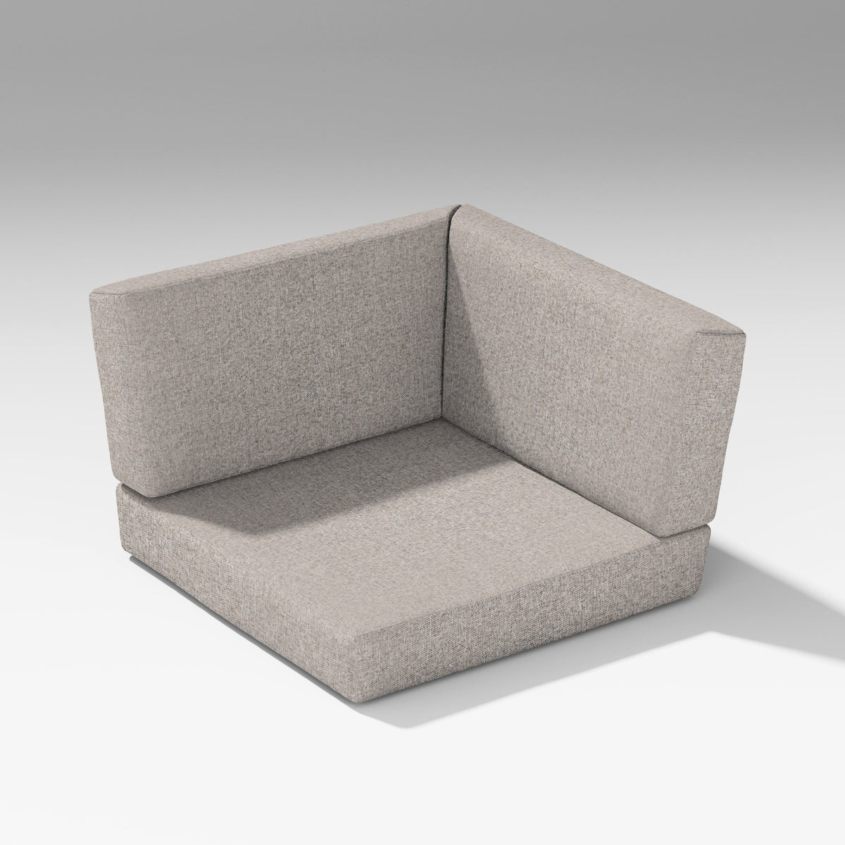 POLYWOOD PW Designer Series Latitude Corner Seat Cushion in Weathered Tweed