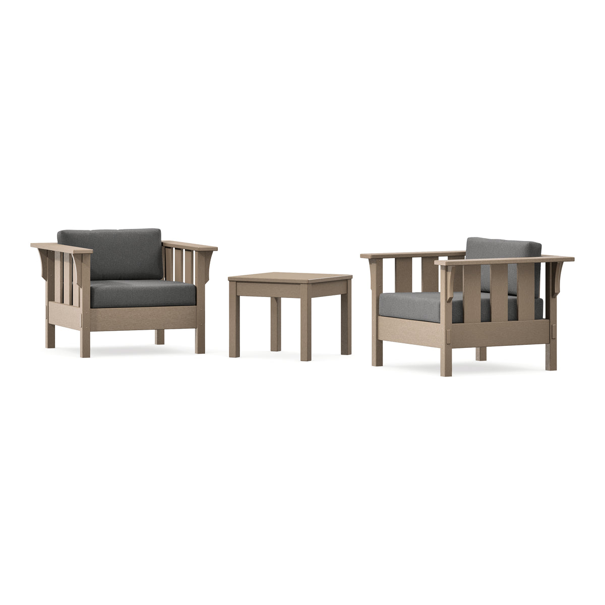 POLYWOOD Acadia 3-Piece Deep Seating Set in Vintage Sahara