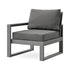 POLYWOOD EDGE Modular Left Arm Chair in Slate Grey / Ash Charcoal