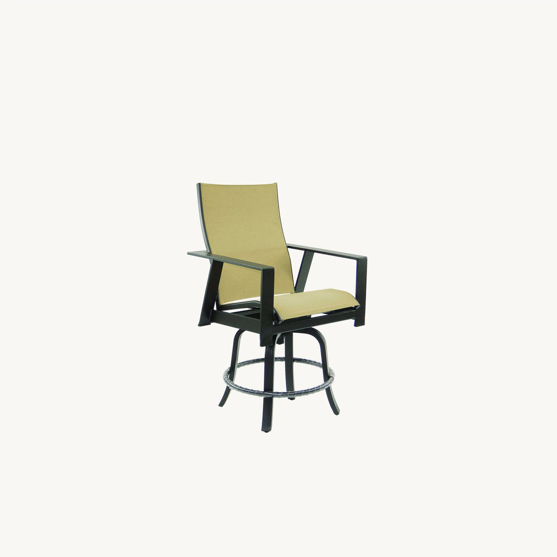 Castelle Trento High Back Sling Swivel Counter Stool