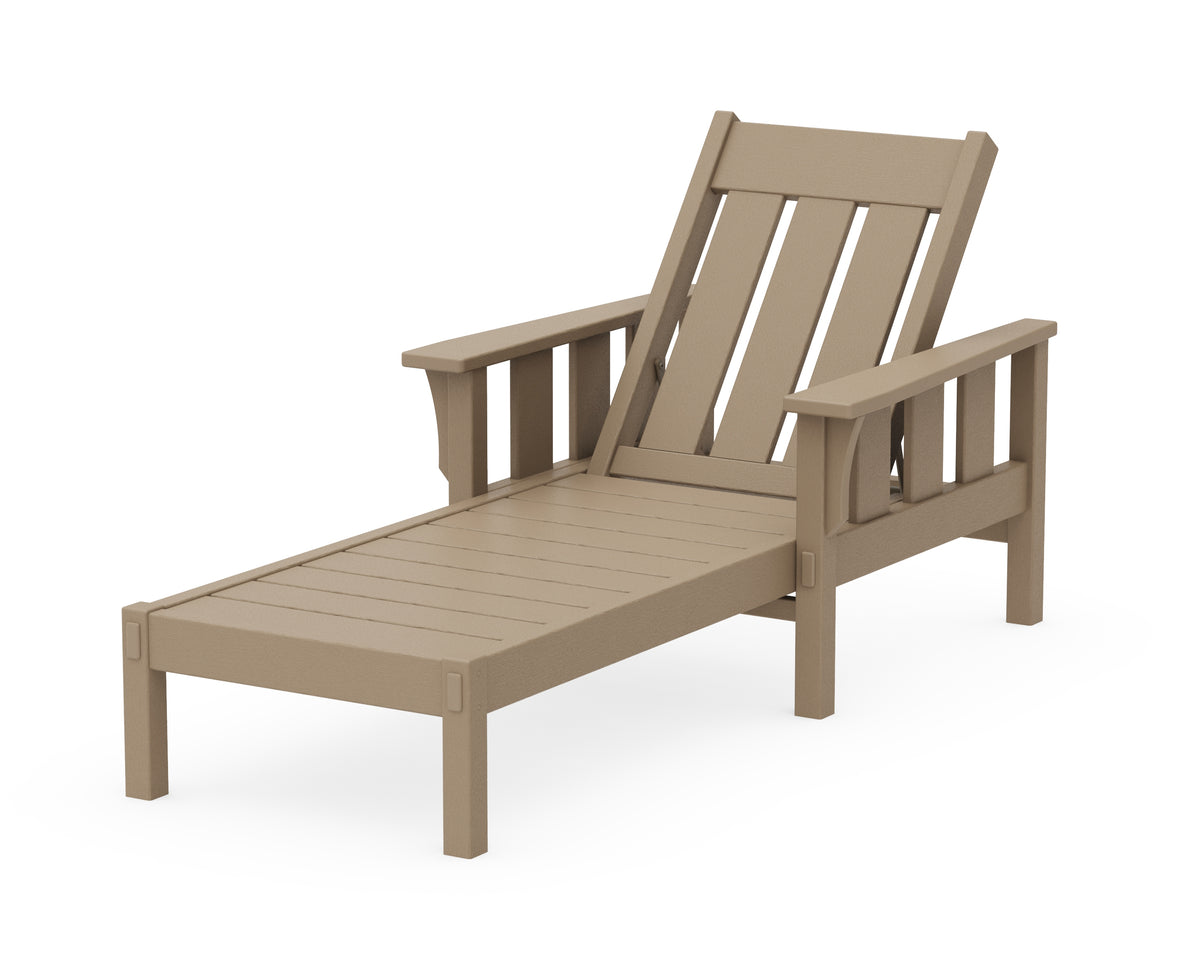 POLYWOOD Acadia Chaise Lounge in Vintage Sahara