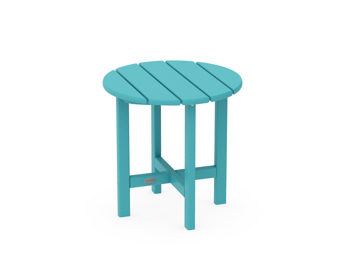 POLYWOOD Round 18" Side Table in Aruba