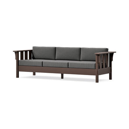 POLYWOOD Acadia Deep Seating Sofa in Mahogany / Ash Charcoal