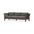POLYWOOD Acadia Deep Seating Sofa in Mahogany / Ash Charcoal