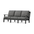POLYWOOD Chinoiserie Deep Seating Sofa in Black / Ash Charcoal